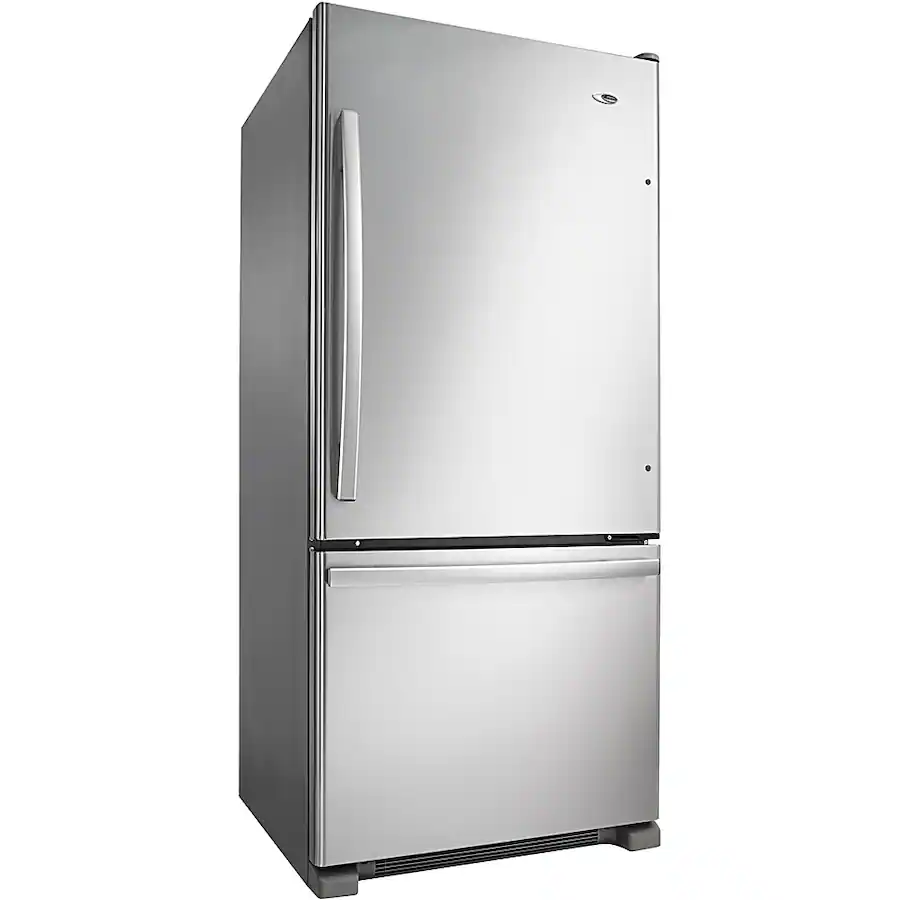 Pull Out Freezer Amana 18 Cu. Ft. Bottom Freezer Refrigerator with EasyFreezer Pull Out ...