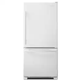 Amana - 18 Cu. Ft. Bottom-Freezer Refrigerator with EasyFreezer Pull-Out Drawer - White