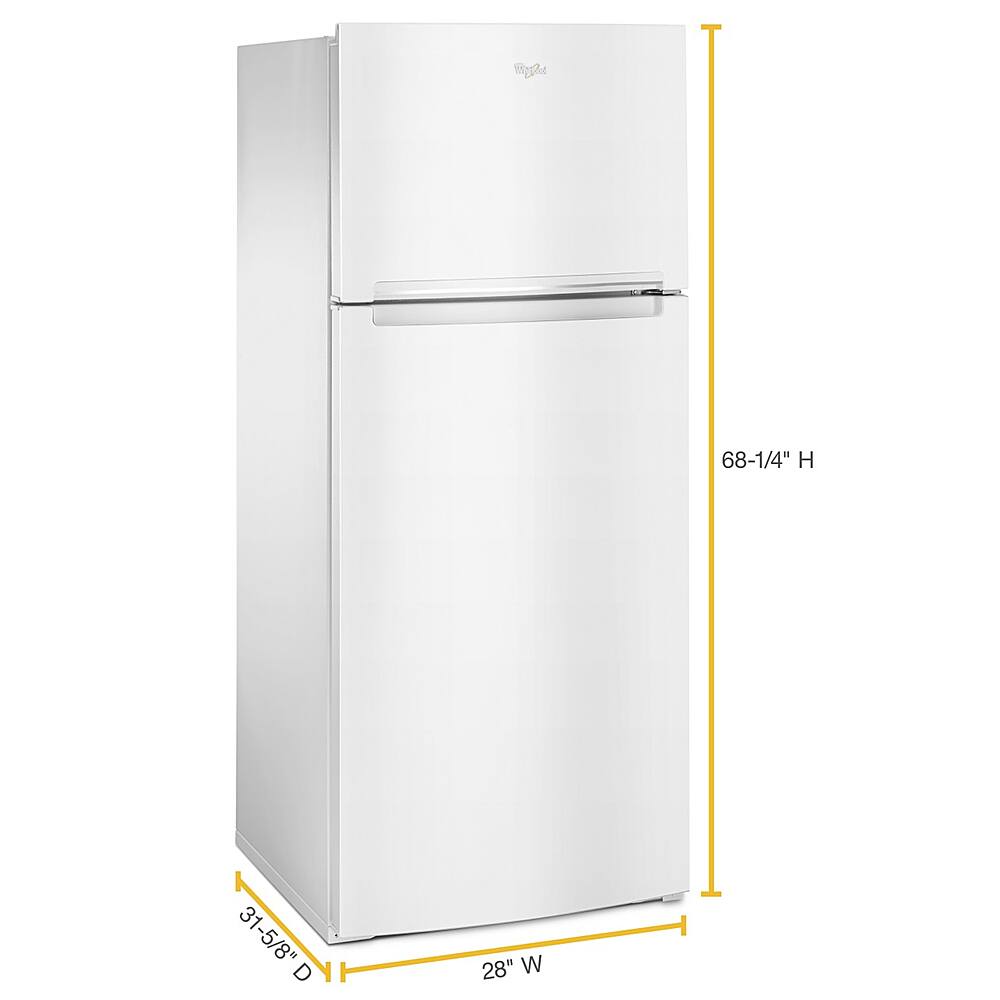 Alt View 1. Whirlpool - 17.7 Cu. Ft. Top-Freezer Refrigerator - White.
