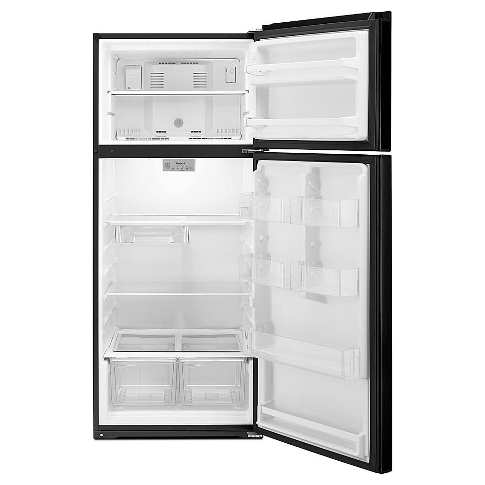 Angle. Whirlpool - 17.7 Cu. Ft. Top-Freezer Refrigerator - Black.