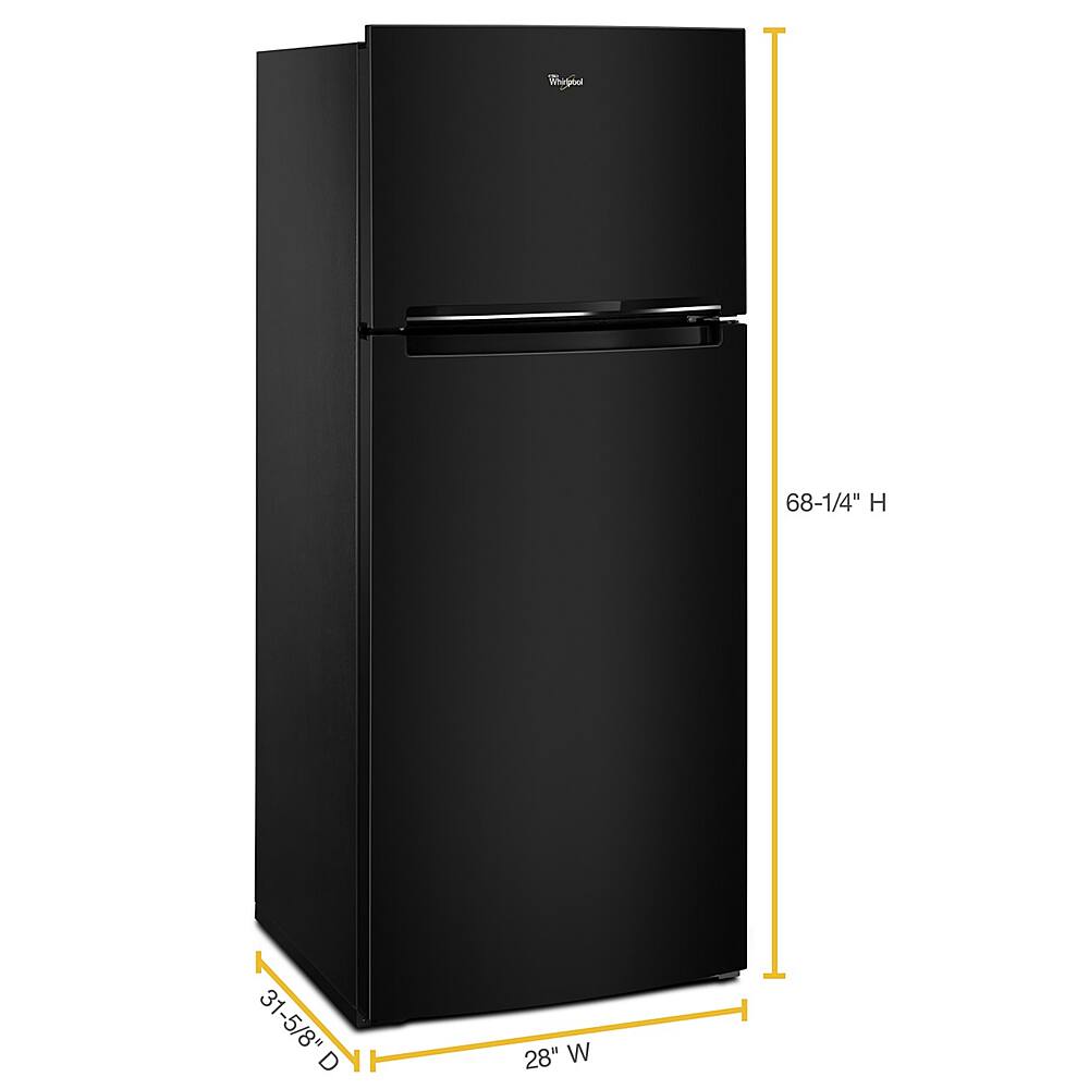 Alt View 1. Whirlpool - 17.7 Cu. Ft. Top-Freezer Refrigerator - Black.