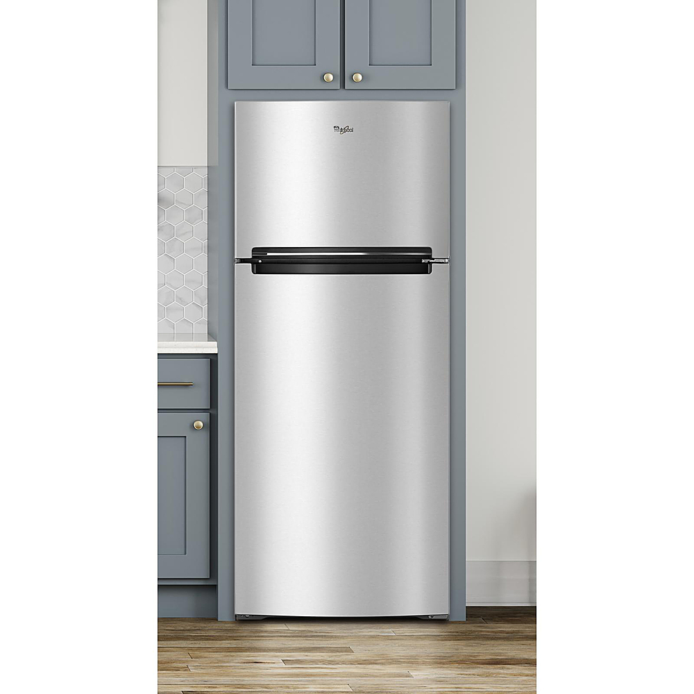 Whirlpool 17.7 Cu. Ft. Top-Freezer Refrigerator Monochromatic Stainless  Steel OBX WRT518SZFM - Best Buy
