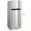 Alt View 1. Whirlpool - 17.7 Cu. Ft. Top-Freezer Refrigerator - Monochromatic Stainless Steel.