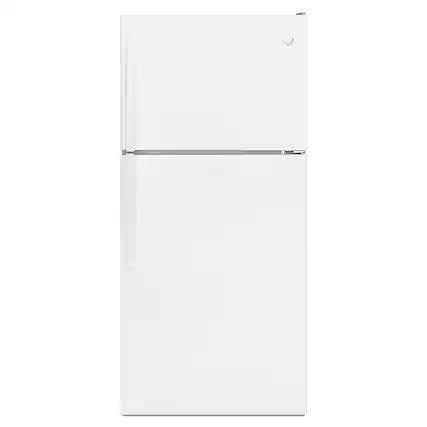 Front. Whirlpool - 18.2 Cu. Ft. Top-Freezer Refrigerator - White.