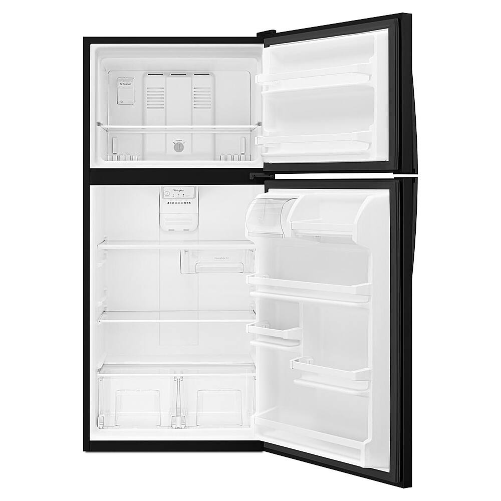 Angle. Whirlpool - 18.2 Cu. Ft. Top-Freezer Refrigerator - Black.