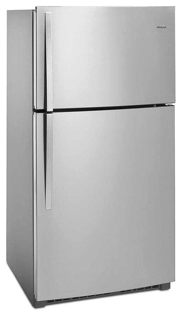 Angle. Whirlpool - 21.3 Cu. Ft. Top-Freezer Refrigerator - Black.