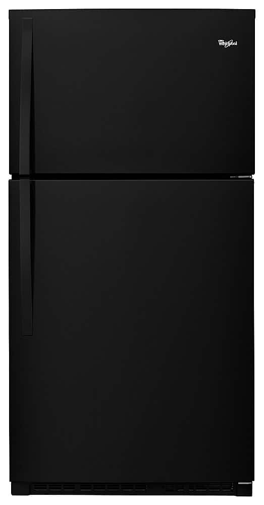 Front. Whirlpool - 21.3 Cu. Ft. Top-Freezer Refrigerator - Black.