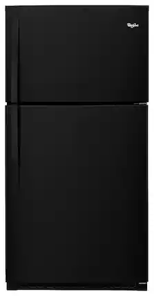 Front. Whirlpool - 21.3 Cu. Ft. Top-Freezer Refrigerator - Black.