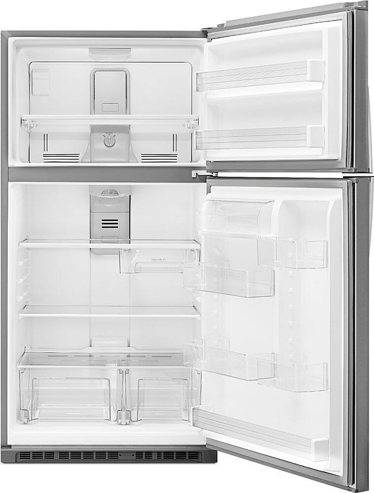 Alt View 2. Whirlpool - 21.3 Cu. Ft. Top-Freezer Refrigerator - Monochromatic Stainless Steel.