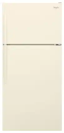 Front. Whirlpool - 14.3 Cu. Ft. Top-Freezer Refrigerator - Biscuit.