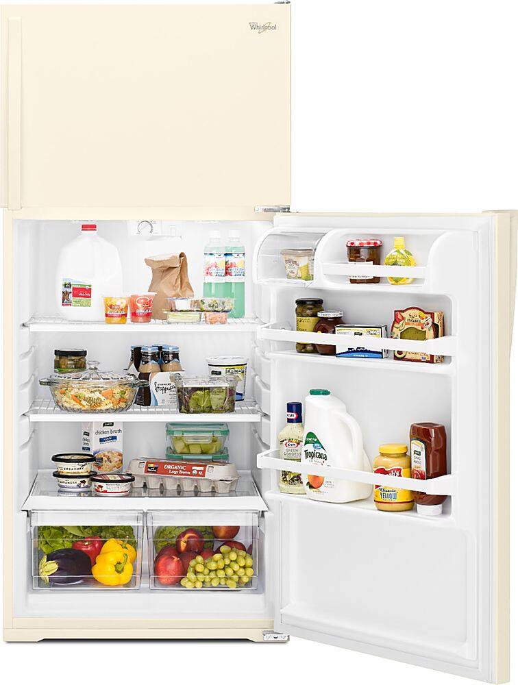 Alt View 2. Whirlpool - 14.3 Cu. Ft. Top-Freezer Refrigerator - Biscuit.