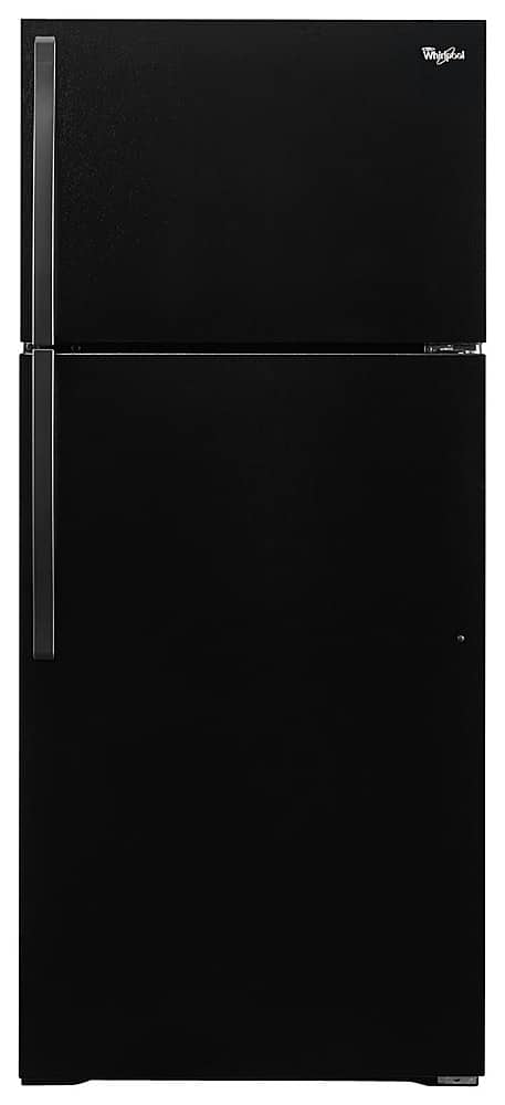 Whirlpool - 14.3 Cu. Ft. Top-Freezer Refrigerator - Black - Front_Zoom