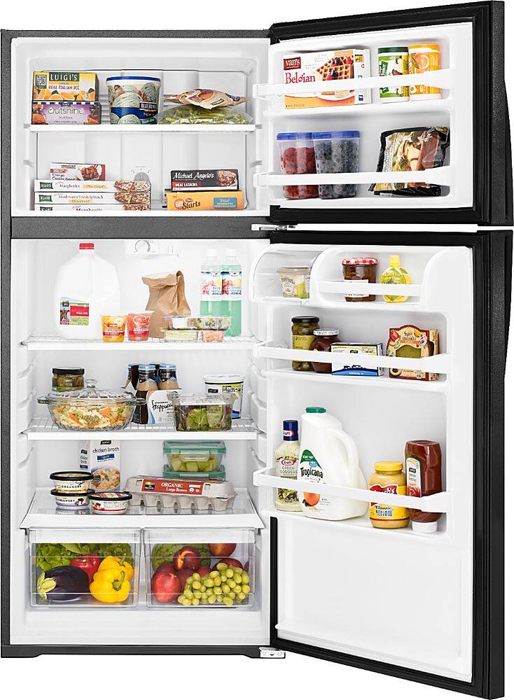 Alt View 12. Whirlpool - 14.3 Cu. Ft. Top-Freezer Refrigerator - Black.