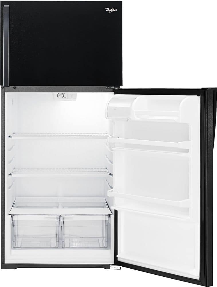 Alt View 2. Whirlpool - 14.3 Cu. Ft. Top-Freezer Refrigerator - Black.