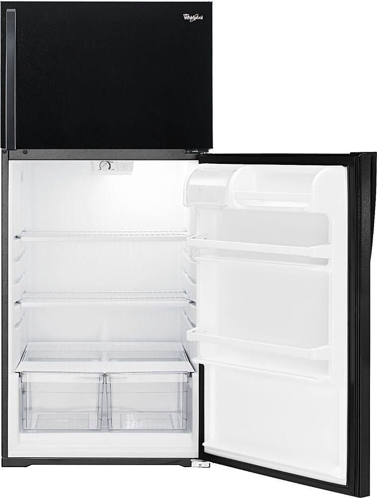 Alt View 2. Whirlpool - 14.3 Cu. Ft. Top-Freezer Refrigerator - Black.