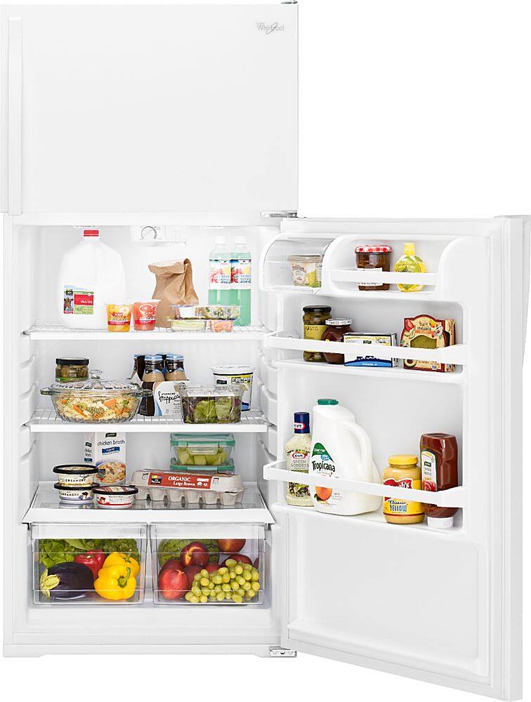 Alt View 1. Whirlpool - 14.3 Cu. Ft. Top-Freezer Refrigerator - White.