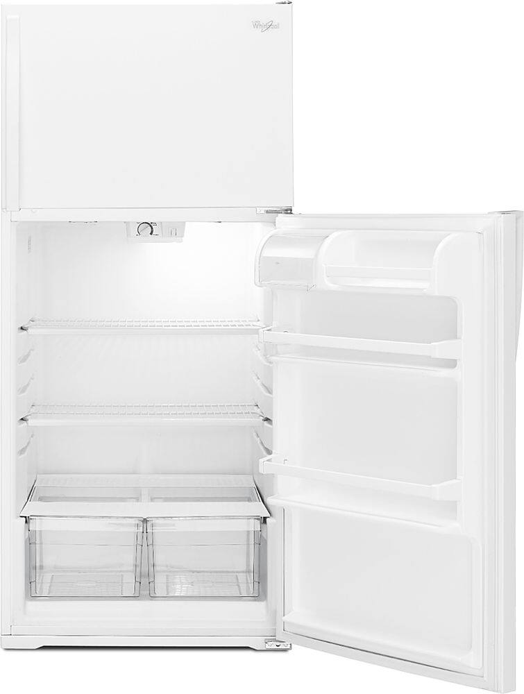 Alt View 2. Whirlpool - 14.3 Cu. Ft. Top-Freezer Refrigerator - White.