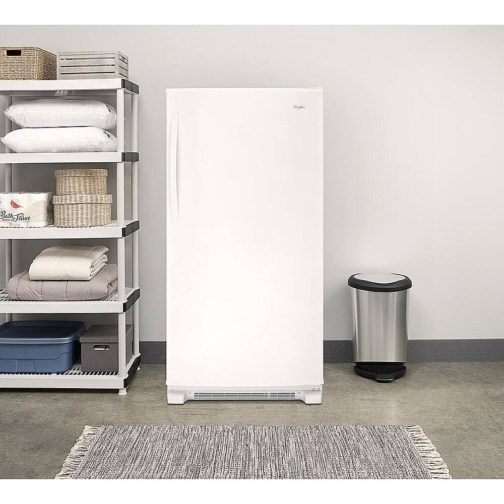 Alt View 3. Whirlpool - 19.6 Cu. Ft. Frost-Free Upright Freezer - White.