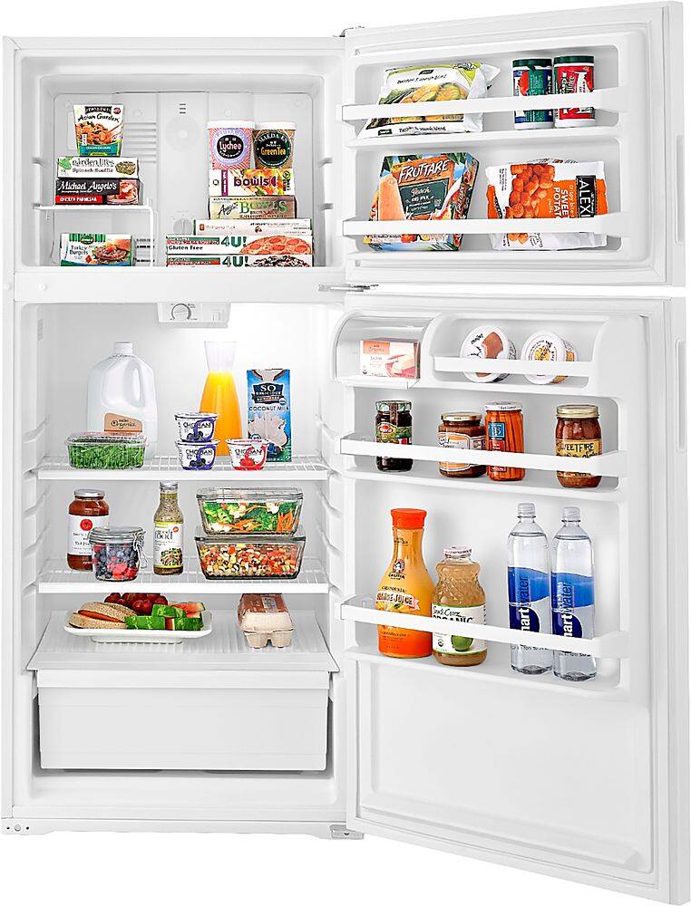 Alt View 1. Amana - 14.4 Cu. Ft. Top-Freezer Refrigerator with Dairy Bin - White.