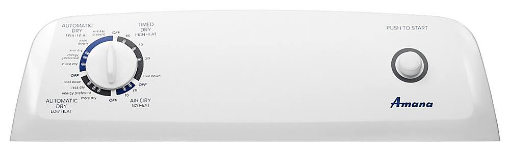 Alt View 2. Amana - 6.5 Cu. Ft. Electric Dryer with Automatic Dryness Control - White.