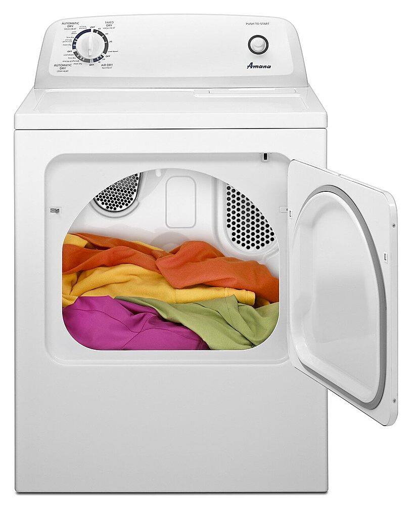 Alt View 12. Amana - 6.5 Cu. Ft. Gas Dryer with Automatic Dryness Control - White.