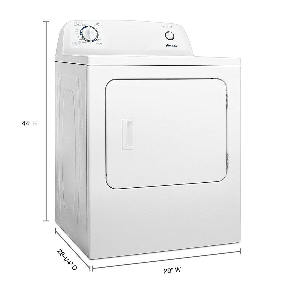 Alt View 1. Amana - 6.5 Cu. Ft. Gas Dryer with Automatic Dryness Control - White.