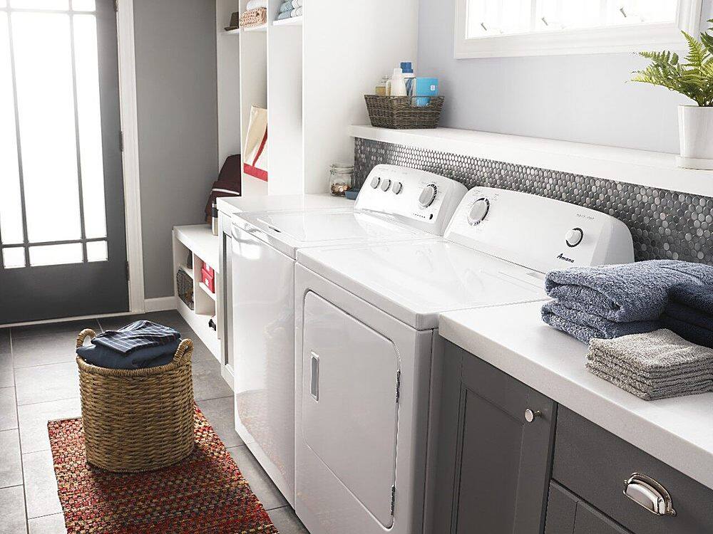 Alt View 20. Amana - 6.5 Cu. Ft. Gas Dryer with Automatic Dryness Control - White.