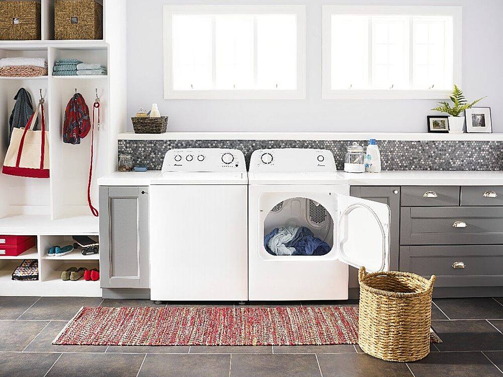 Alt View 21. Amana - 6.5 Cu. Ft. Gas Dryer with Automatic Dryness Control - White.