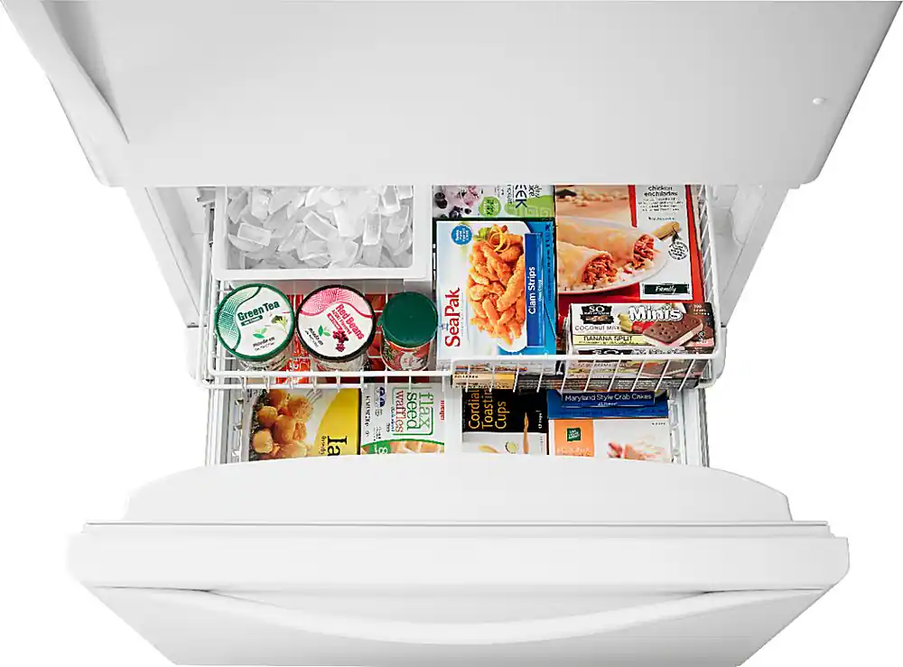 Alt View 11. Whirlpool - 22 Cu. Ft. Bottom-Freezer Refrigerator with SpillGuard Glass Shelves - White.