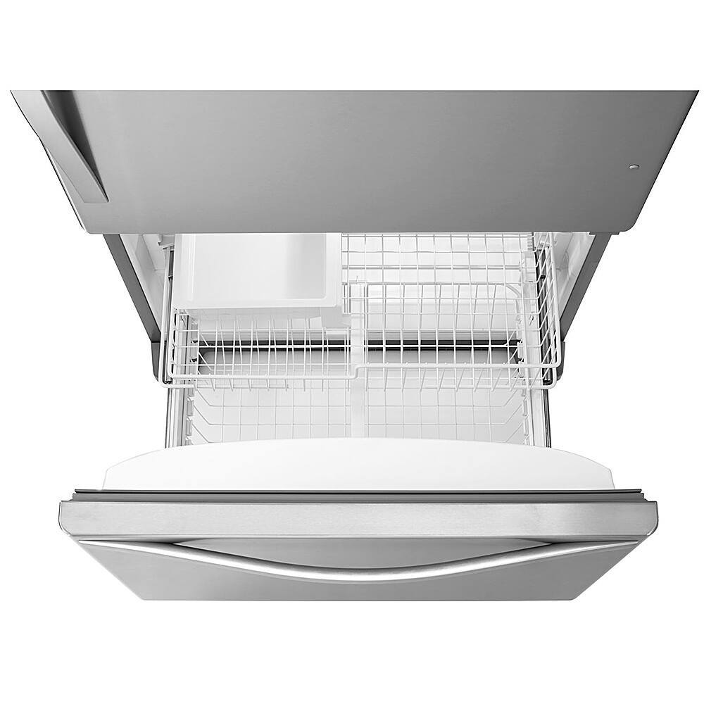 Alt View 1. Whirlpool - 18.7 Cu. Ft. Bottom-Freezer Refrigerator with Spillguard Glass Shelves - Monochromatic Stainless Steel.