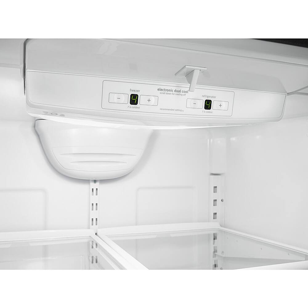 Alt View 4. Whirlpool - 18.7 Cu. Ft. Bottom-Freezer Refrigerator with Spillguard Glass Shelves - Monochromatic Stainless Steel.