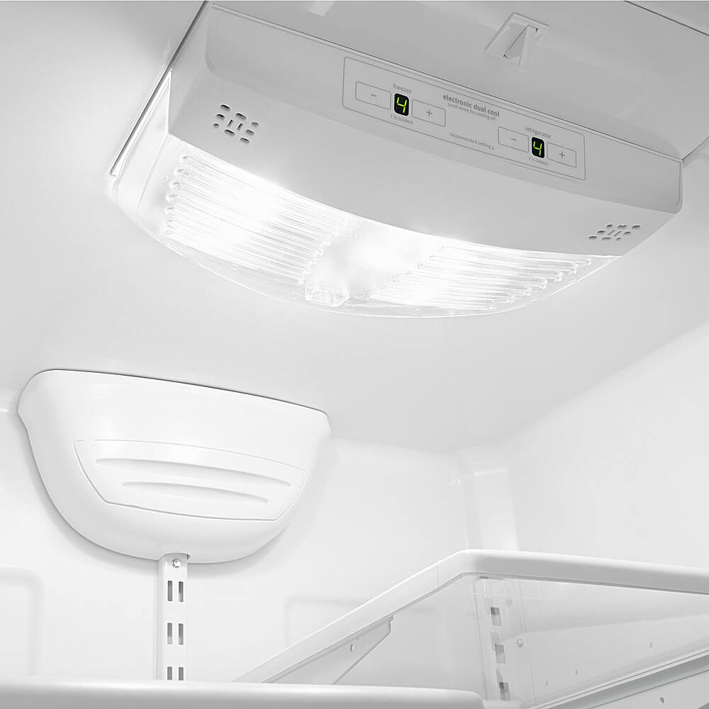 Alt View 4. Whirlpool - 18.7 Cu. Ft. Bottom-Freezer Refrigerator with Spillguard Glass Shelves - White.