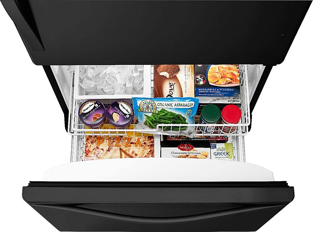 Alt View 11. Whirlpool - 18.7 Cu. Ft. Bottom-Freezer Refrigerator with Spillguard Glass Shelves - Black.