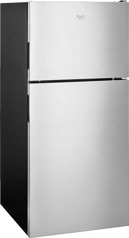 Angle. Whirlpool - 18.2 Cu. Ft. Top-Freezer Refrigerator - Stainless Steel.