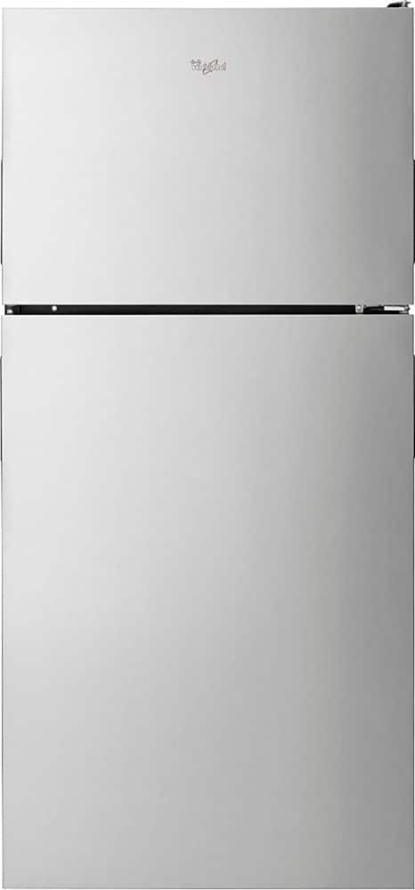 Whirlpool - 18.2 Cu. Ft. Top-Freezer Refrigerator - Stainless Steel - Front_Zoom