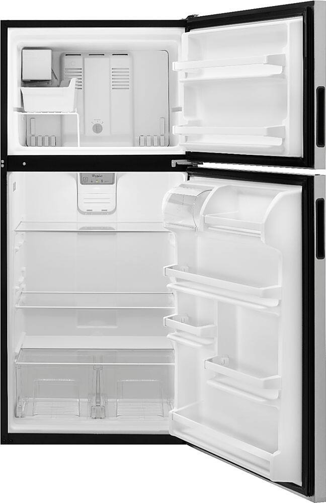 Alt View 14. Whirlpool - 18.2 Cu. Ft. Top-Freezer Refrigerator - Stainless Steel.