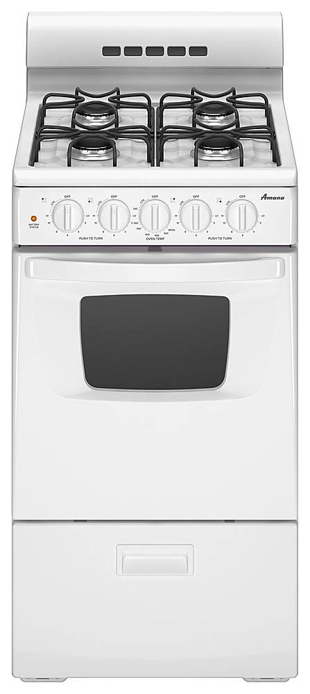 Amana - 20" 2.6 Cu. Ft. Freestanding Gas Range - White