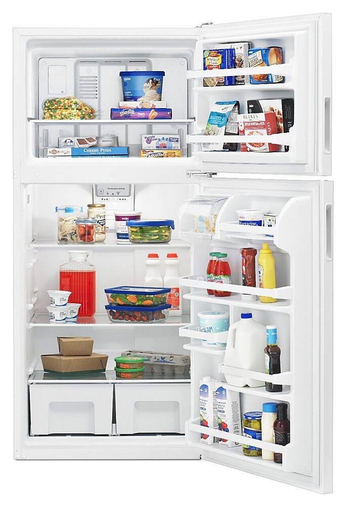 Alt View 2. Amana - 18 Cu. Ft. Top-Freezer Refrigerator - White.