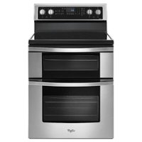 Whirlpool - 6.7 Cu. Ft. Self-Cleaning Freestanding Double Oven Electric Convection Range - Stainless Steel - Front_Zoom