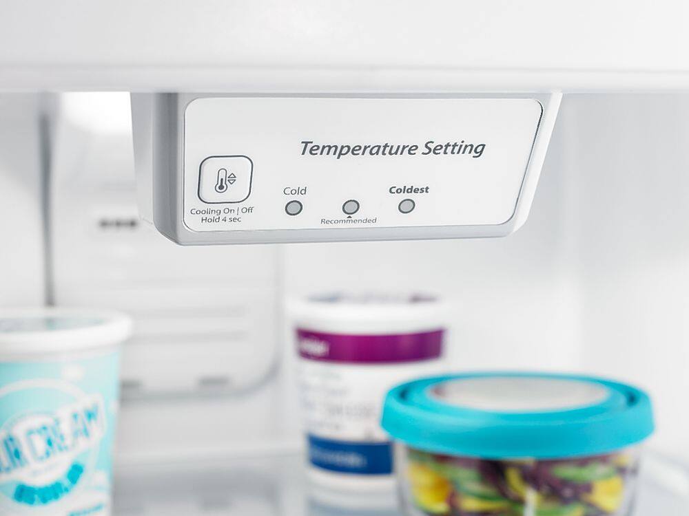 Alt View 11. Amana - 18 Cu. Ft. Top-Freezer Refrigerator - Stainless steel.