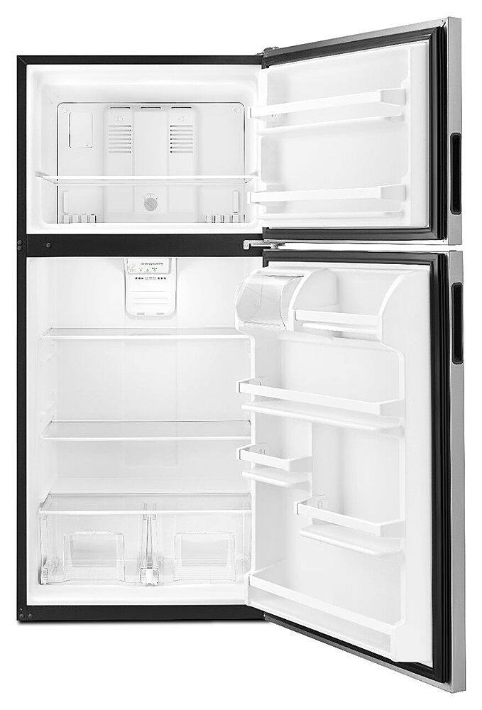 Alt View 1. Amana - 18 Cu. Ft. Top-Freezer Refrigerator - Stainless steel.