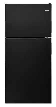 Front. Amana - 18 Cu. Ft. Top-Freezer Refrigerator - Black.