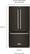 Alt View 11. KitchenAid - 25 cu. ft. French Door Refrigerator with Interior Water Dispenser - Black stainless steel.