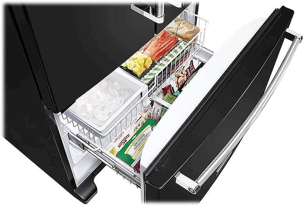 Alt View 14. KitchenAid - 20 Cu. Ft. French Door Counter-Depth Refrigerator - Black Stainless Steel with Printshield Finish.