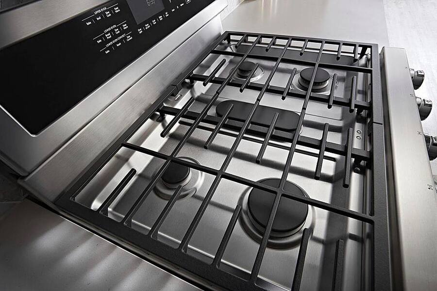 KitchenAid 6.0 Cu. Ft. Self Cleaning Free Standing Double Oven Gas ...