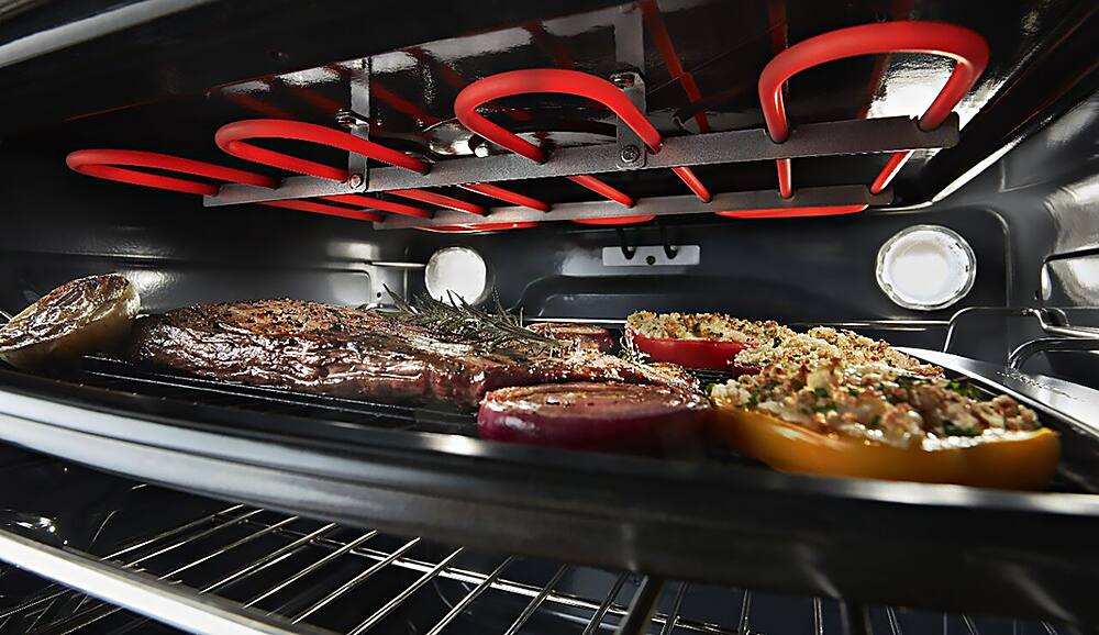 Alt View 16. KitchenAid - 6.4 Cu. Ft. Self-Cleaning Slide-In Electric Convection Range - Stainless steel.