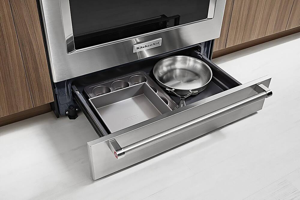 Alt View 17. KitchenAid - 6.4 Cu. Ft. Self-Cleaning Slide-In Electric Convection Range - Stainless steel.