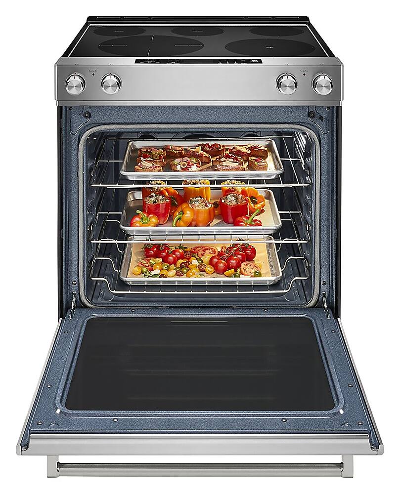 Alt View 1. KitchenAid - 6.4 Cu. Ft. Self-Cleaning Slide-In Electric Convection Range - Stainless steel.