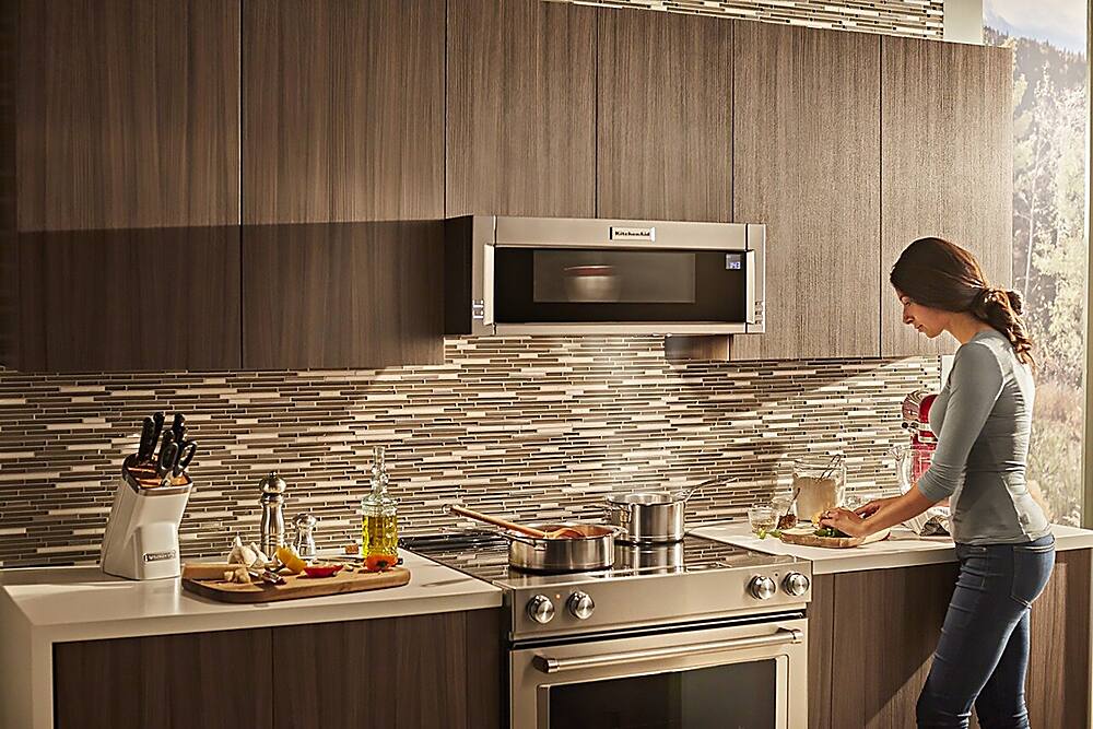 Alt View 22. KitchenAid - 6.4 Cu. Ft. Self-Cleaning Slide-In Electric Convection Range - Stainless steel.