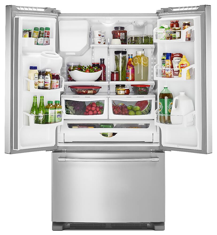 Alt View 1. Maytag - 24.7 Cu. Ft. French Door Refrigerator - Fingerprint Resistant Stainless Steel.